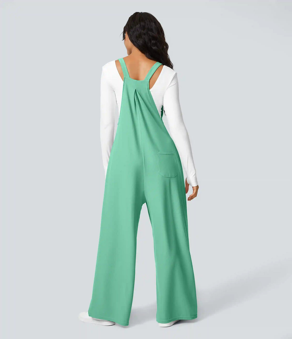 Pockets Waffle Casual Overalls