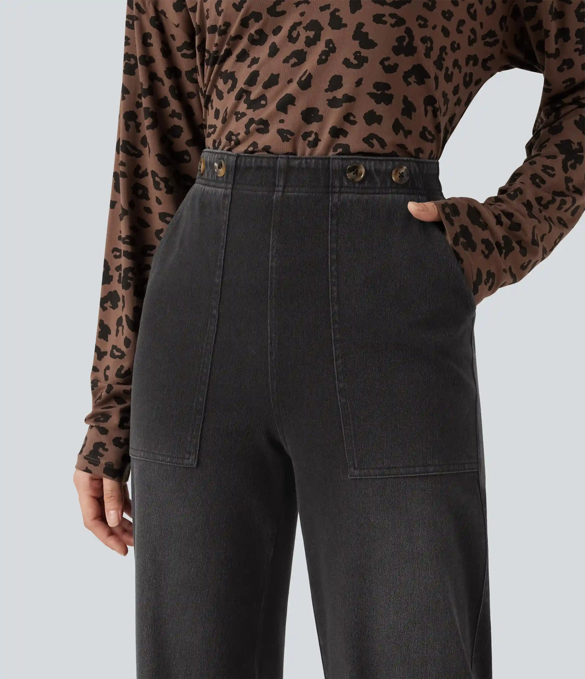 Halara Flex™ High Waisted Wide Leg Jeans with Pockets