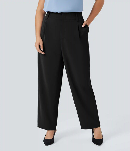 Halara Flex™ High Waisted Pocket Solid Work Plus Size Tapered Pants