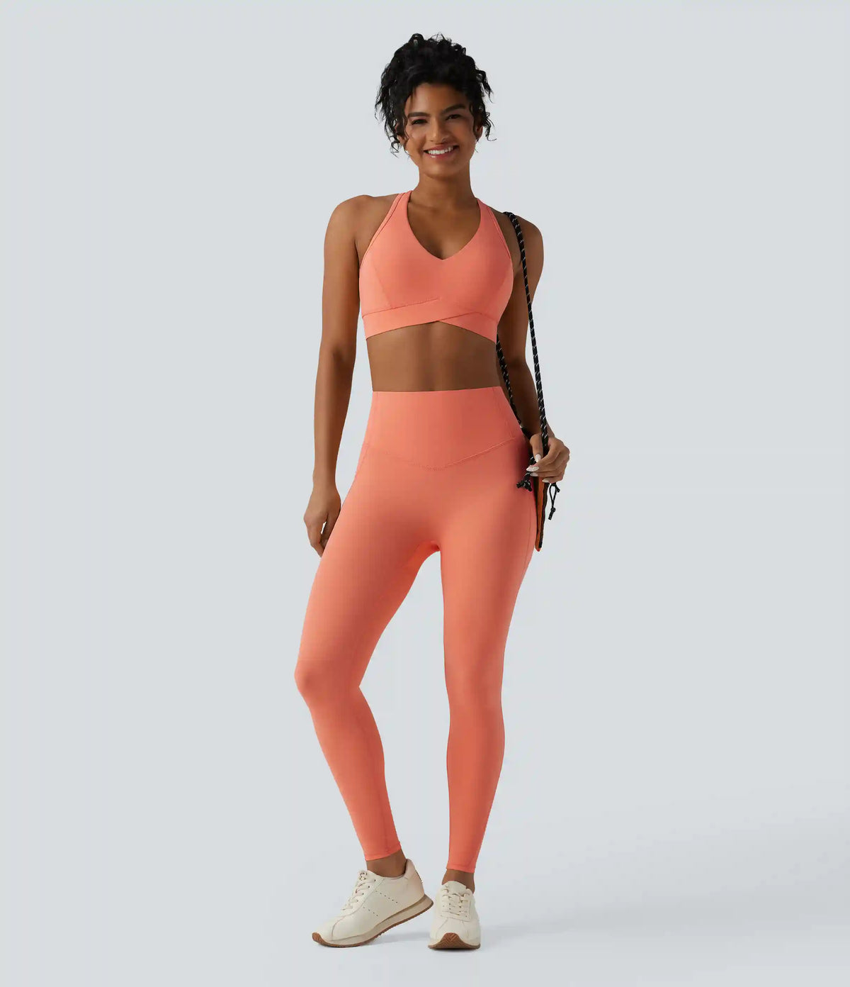 Halara UltraSculpt™ Light Support V Neck Racerback Workout Sports Bra