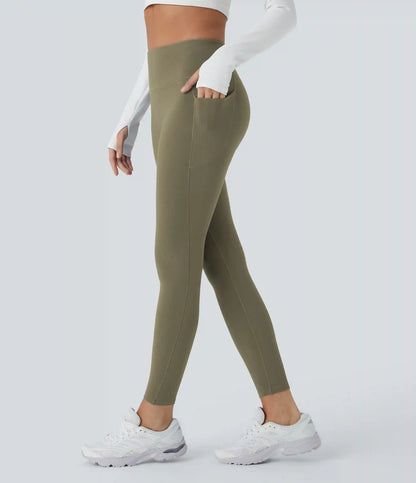 SoftlyZero™ Plush Thermal High Waisted Pocket Skinny 7/8 Yoga Leggings