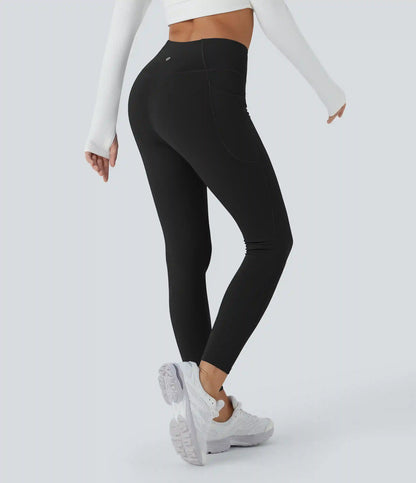 SoftlyZero™ Plush Thermal High Waisted Pocket Skinny 7/8 Yoga Leggings