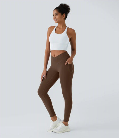 SoftlyZero™ Crossover Pocket Plain Leggings