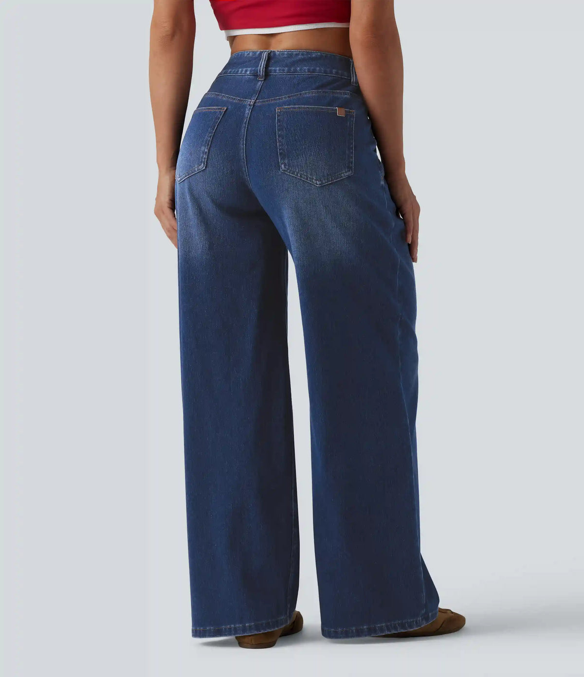 Halara Flex™ Mid Rise Wide Leg Casual Jeans with Pockets