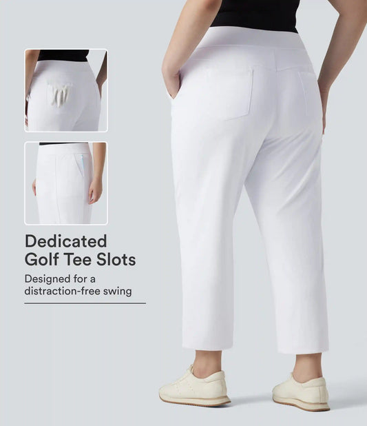 High Waisted Quick Dry Golf Plus Size Pants with Pockets-Golf Tee-UPF40+