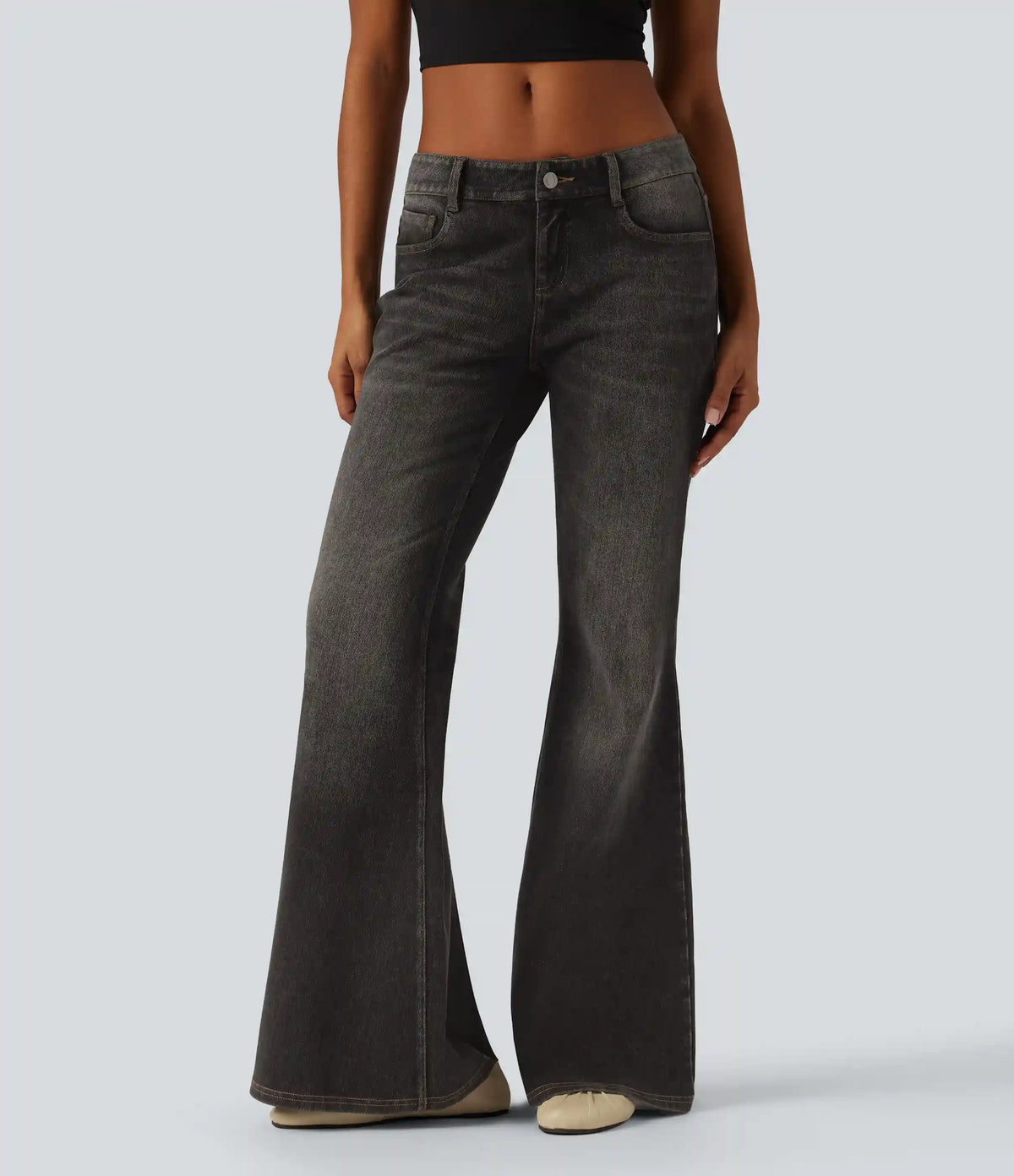 Halara Flex™ Low Rise Flare Casual Jeans with Pockets
