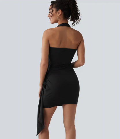 Halter Bodycon Micro Mini Dress