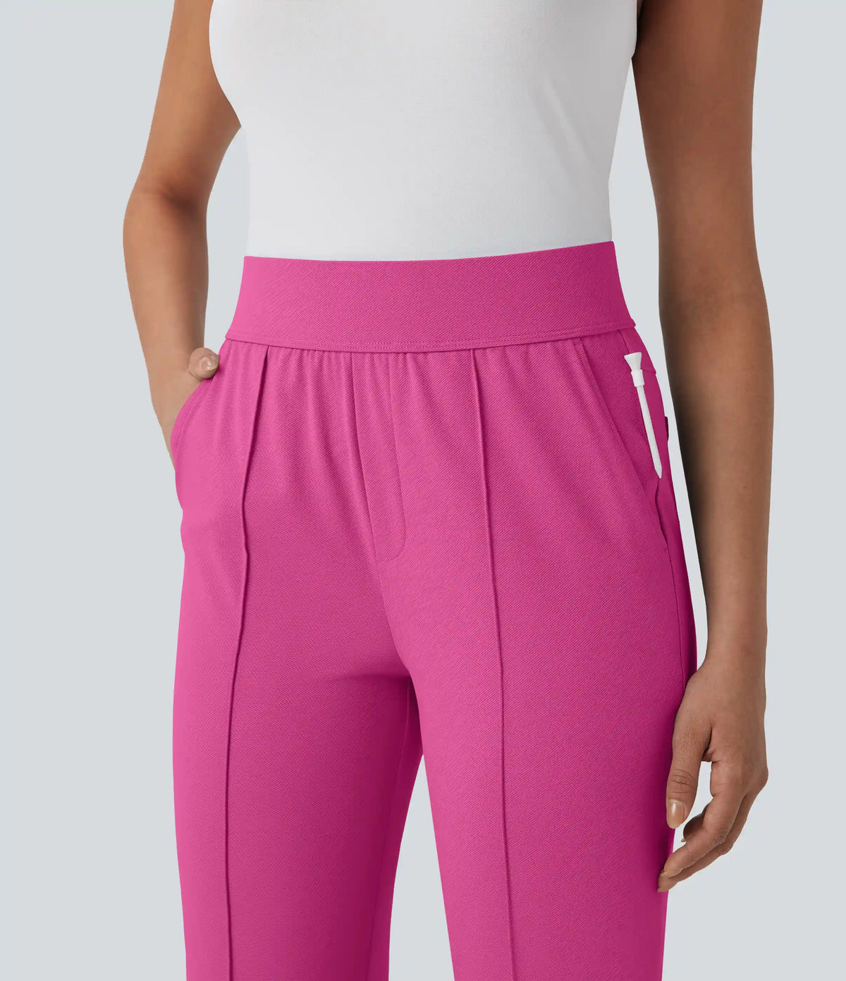 Mid High Waisted Pockets Quick Dry Golf Pants-Golf Tee-UPF40+