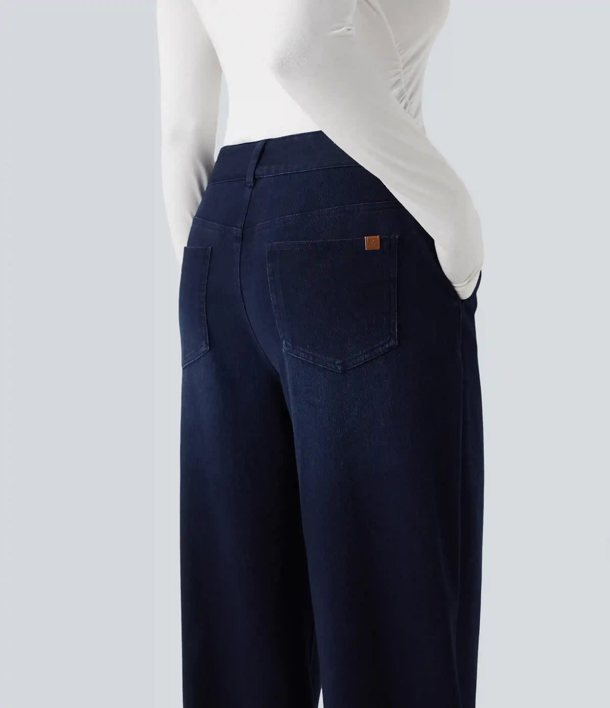 Halara Flex™ Mid Rise Wide Leg Casual Jeans with Pockets