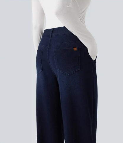 Halara Flex™ Mid Rise Wide Leg Casual Jeans with Pockets