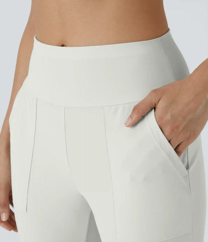 High Waisted Plain Pocket Casual Joggers