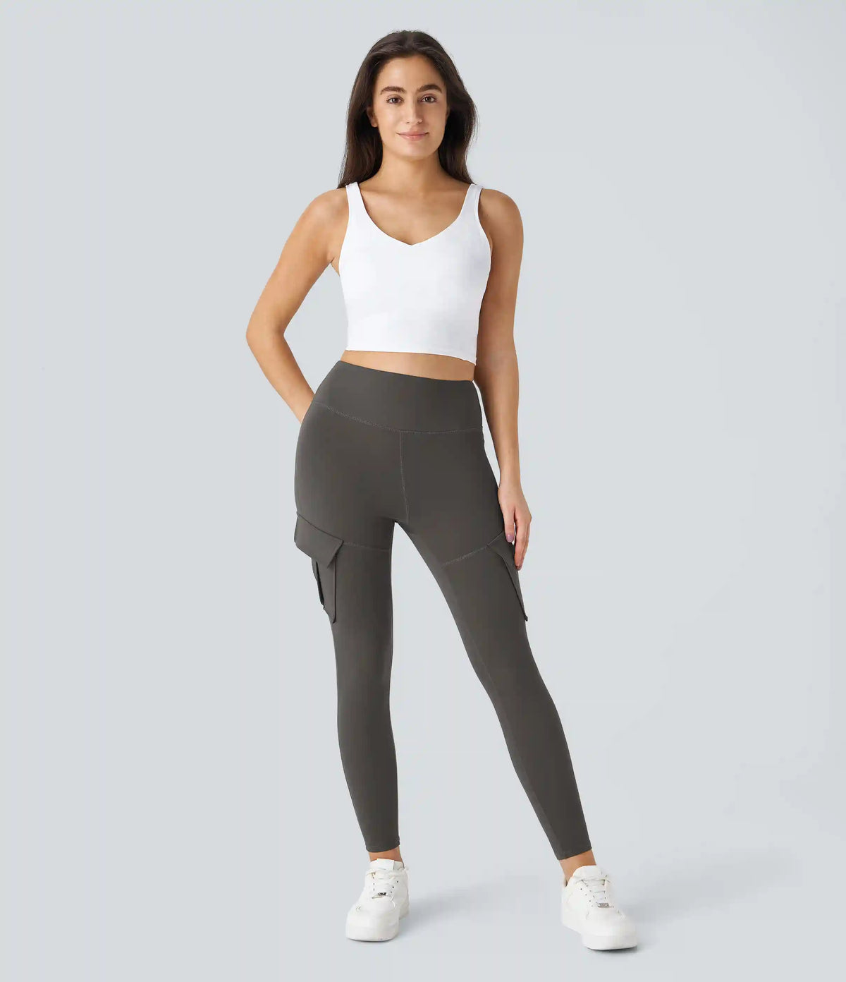 DayStretch High Waisted Cargo Pocket Skinny Yoga Leggings