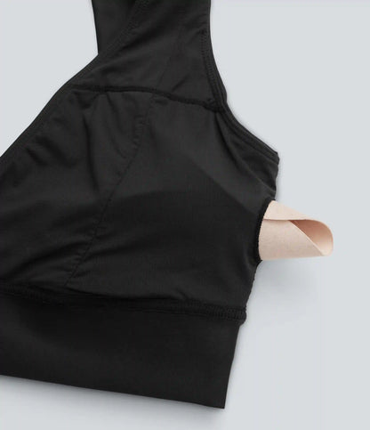 Light Support Sheen Yoga Sports Bra A-D Cups