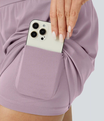 SoftlyZero™ Airy Super High Waisted 2-in-1 InstantCool Yoga Shorts 5'' with Pockets-Longer Length