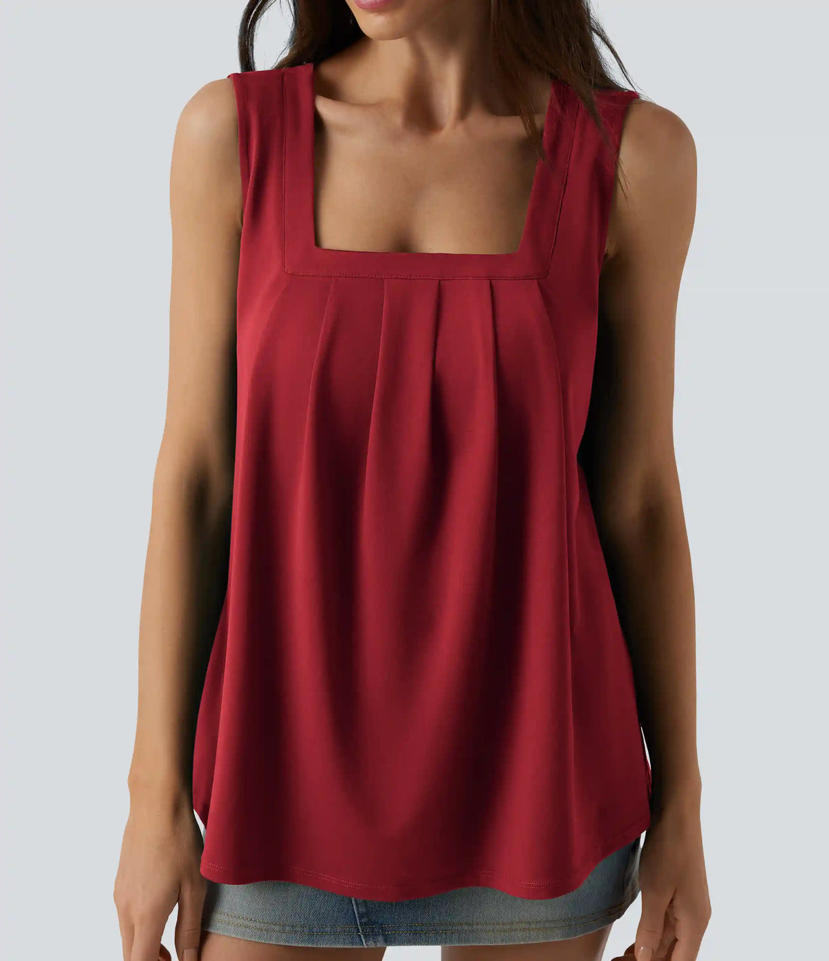 Square Neck Casual Tank Top