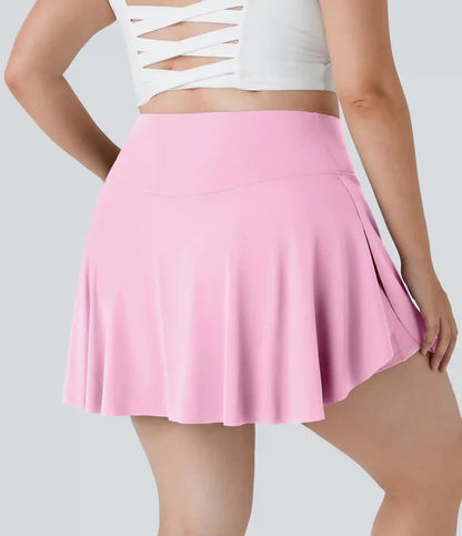 Everyday SoftlyZero™ Airy Crossover Pocket 2-in-1 InstantCool Tennis Plus Size Skirt-Lucid