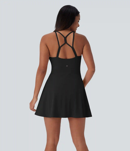 SoftlyZero™ 2-in-1 Pocket Mini Yoga Active Dress-Easy Peezy Edition