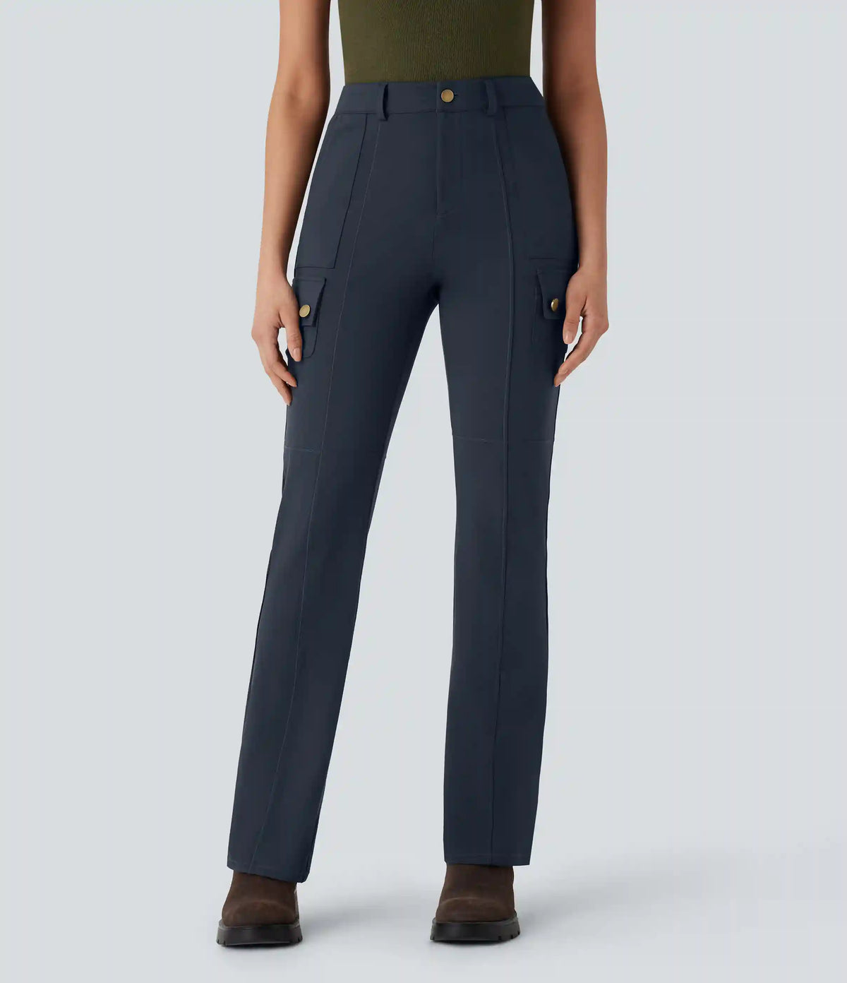 DayStretch Mid Rise Pockets Hiking Cargo Bootcut Pants