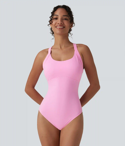 SoftlyZero™ Airy Twisted Backless Adjustable Buckle U-Neck Sleeveless Built-in Bra InstantCool Casual Bodysuit