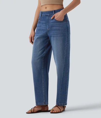 Halara Flex™ Low Rise Barrel Leg Casual Jeans with Pockets