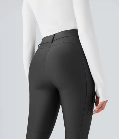High Waisted Sheen 7/8 Leggings with Pockets