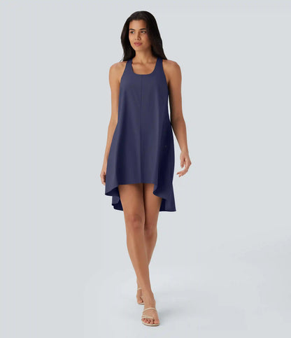Breezeful™ RacerPocket High Low Flowy Mini Quick Dry Casual Dress