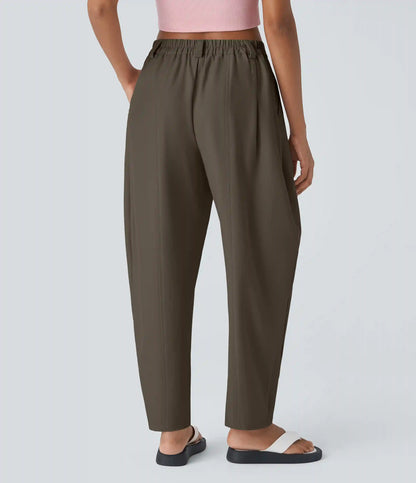 Mid Rise Pocket Barrel Leg Baggy Work Pants