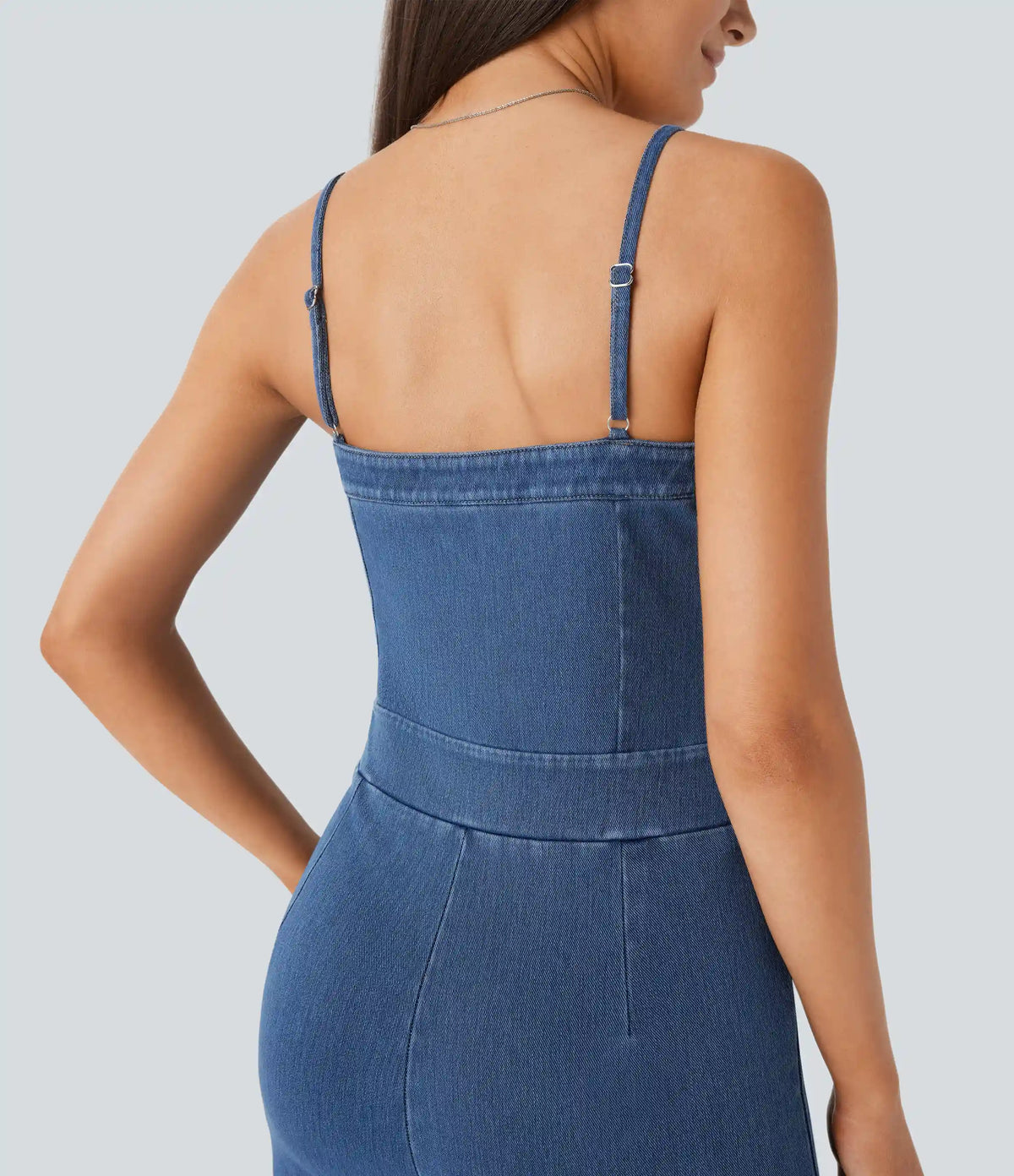 Halara Flex™ Washed Denim Casual Jumpsuit