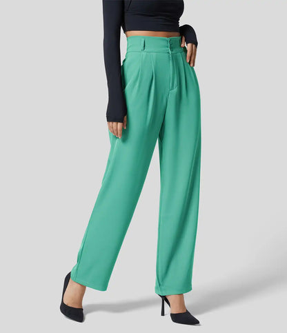 Halara Flex™ High Waisted Zipper Pocket Shirred Straight Leg Work Pants