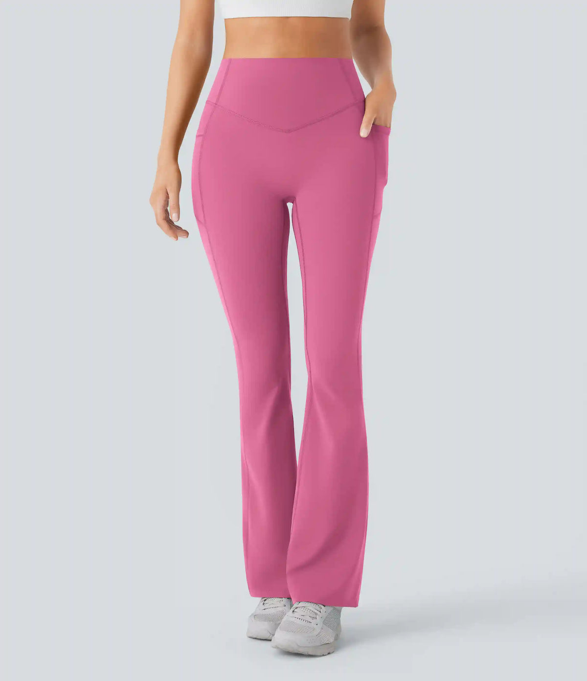 Halara UltraSculpt™ High Waisted Scrunch Butt Lifting Tummy Control Pocket Shaping Yoga Bootcut Leggings