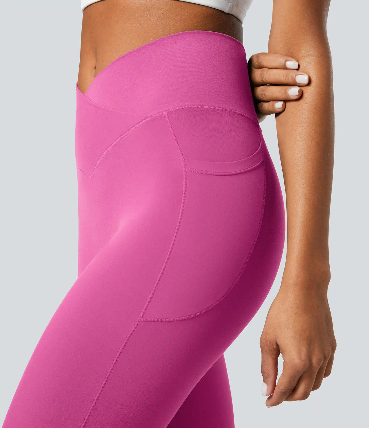 SoftlyZero™ Crossover Pocket Plain Leggings