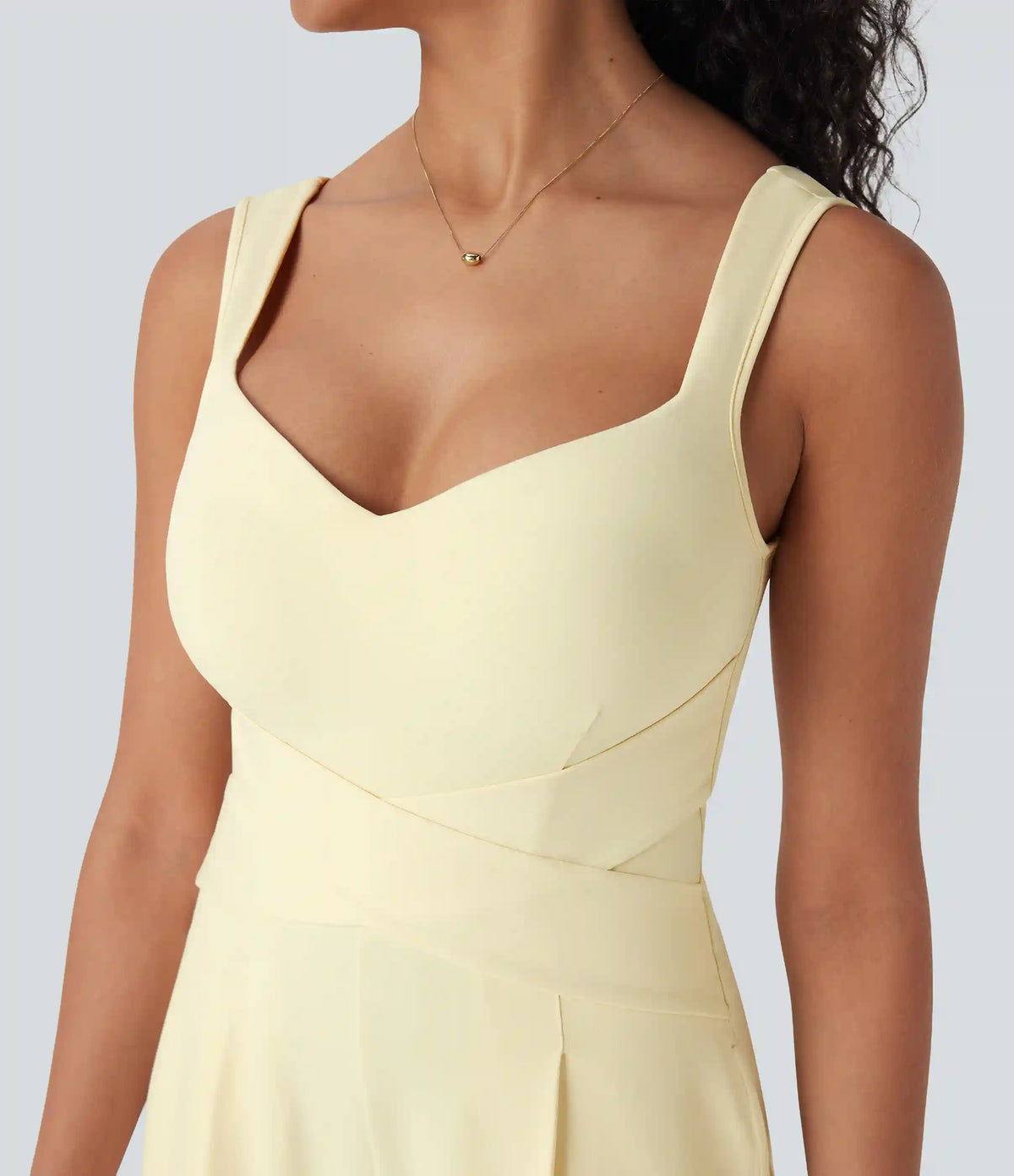 U Back Sleeveless Casual Jumpsuit with Pockets
