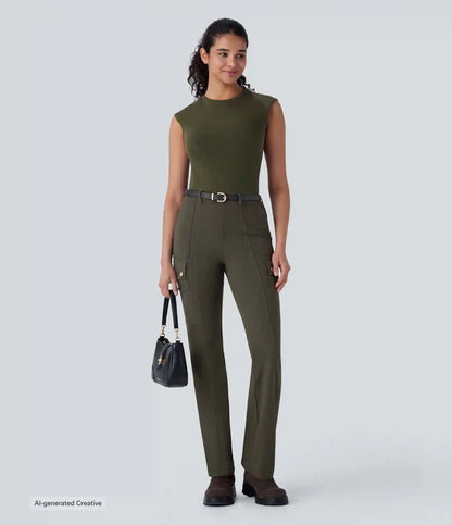 DayStretch Mid Rise Pockets Hiking Cargo Bootcut Pants