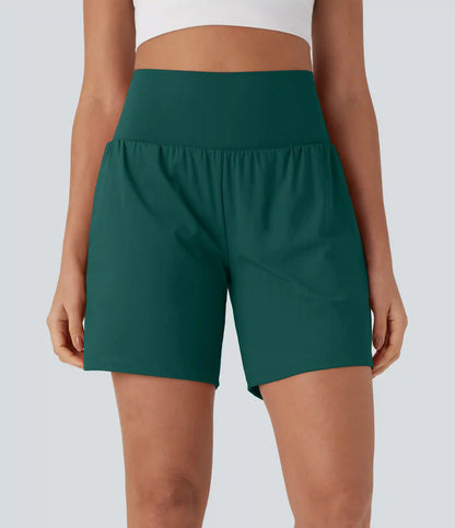 SoftlyZero™ Airy Super High Waisted 2-in-1 InstantCool Yoga Shorts 7" with Pockets