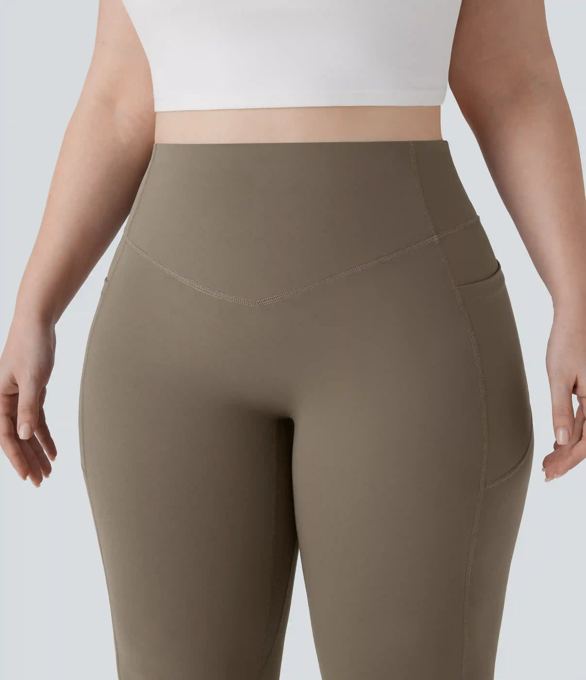 Halara UltraSculpt™ High Waisted Scrunch Butt Lifting Tummy Control Pocket Shaping Yoga Bootcut Plus Size Leggings