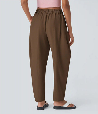 Mid Rise Pocket Barrel Leg Baggy Work Pants