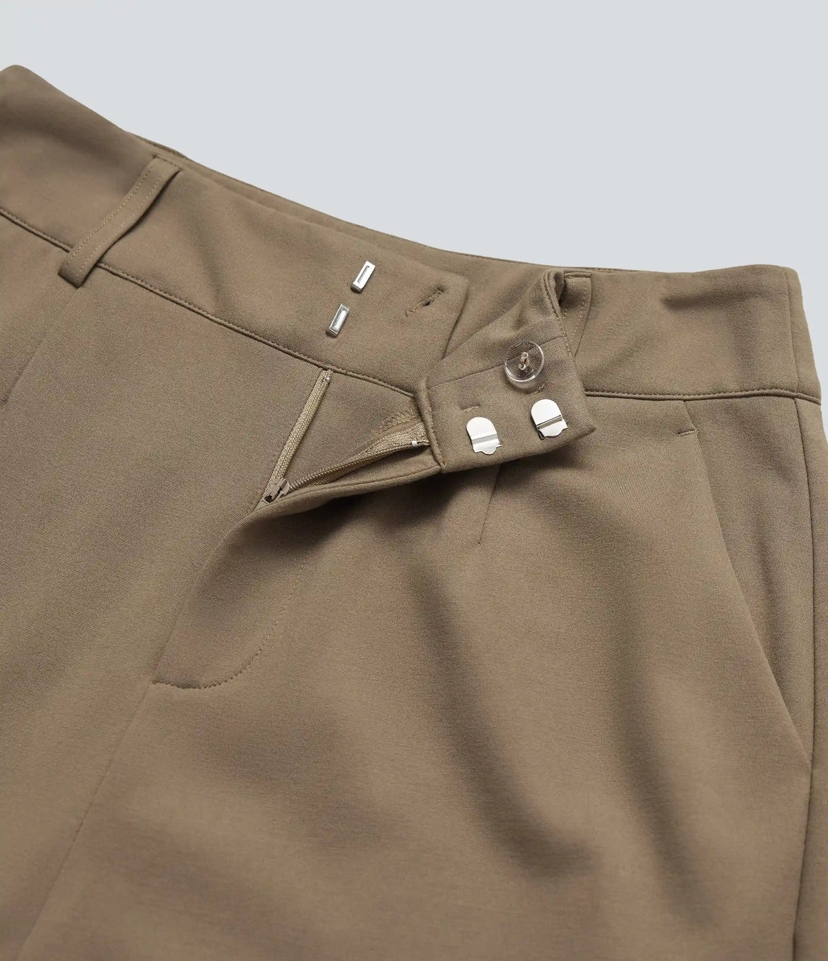 High Waisted Straight Leg Work Pants with Pockets