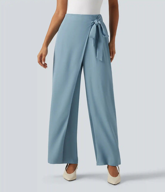Halara Flex™ High Waisted Tie Side Wide Leg Work Pants