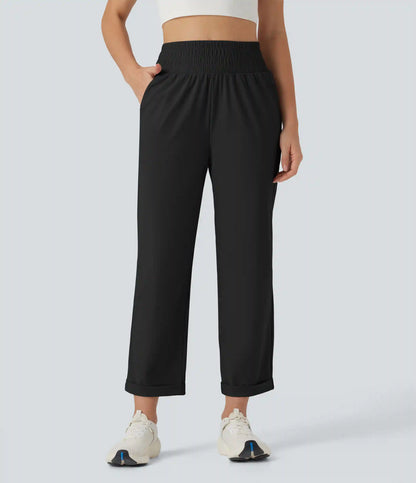 High Waisted Tapered Yoga Pants with Pockets
