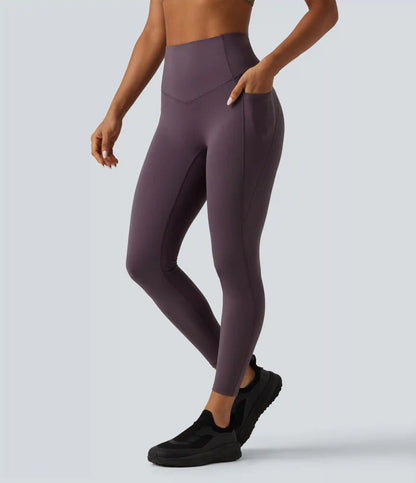 High Waisted Tummy Control Training Leggings with Pockets