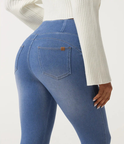 Halara Flex™ High Waisted Crossover Denim Casual Leggings with Pockets