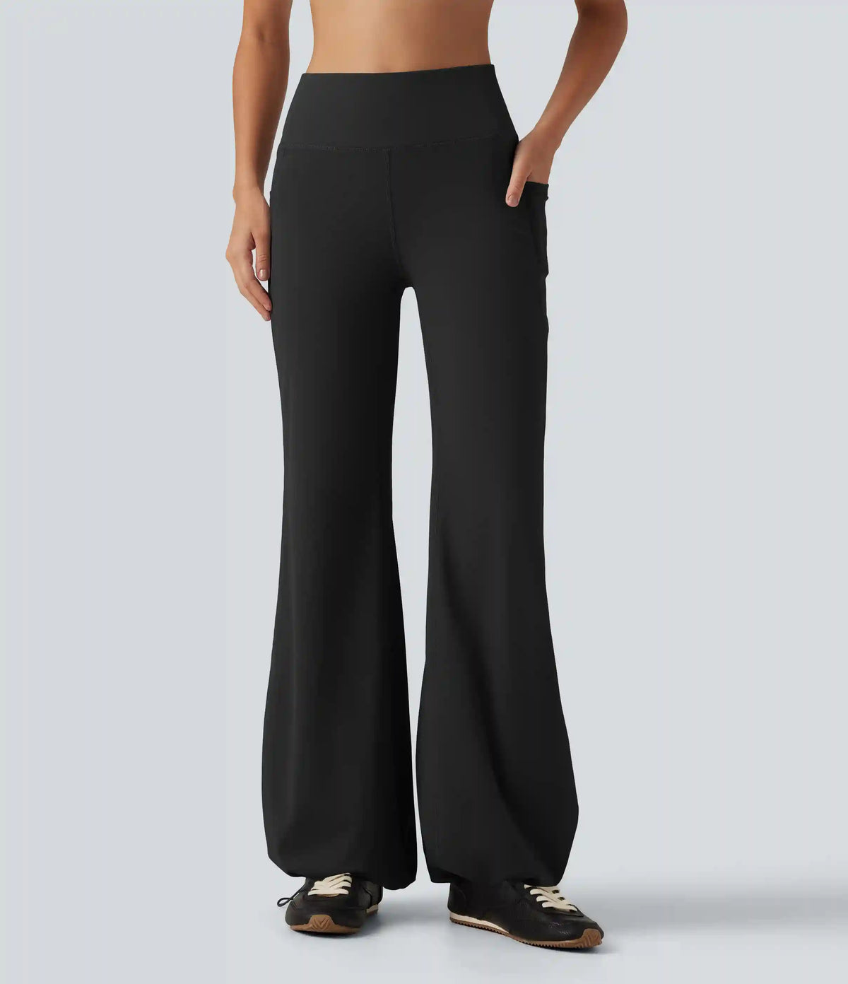Halara Flex™ DayStretch High Waisted Tummy Control Gathered Hem Yoga Pants with Pockets