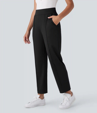 Mid High Waisted Pockets Quick Dry Golf Pants-Golf Tee-UPF40+