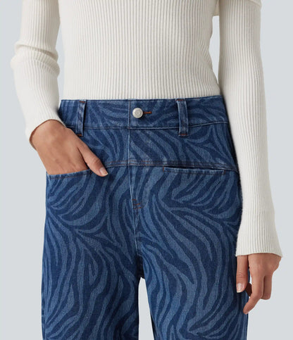 Halara Flex™ Mid Rise Casual Straight Leg Jeans with Pockets