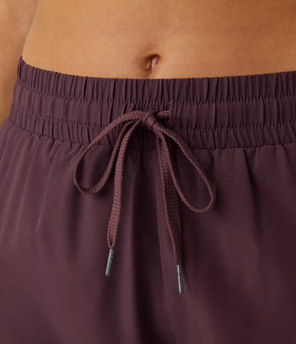 Mid Rise Drawstring Contrast Mesh 2-in-1 Flowy Running Shorts 3''
