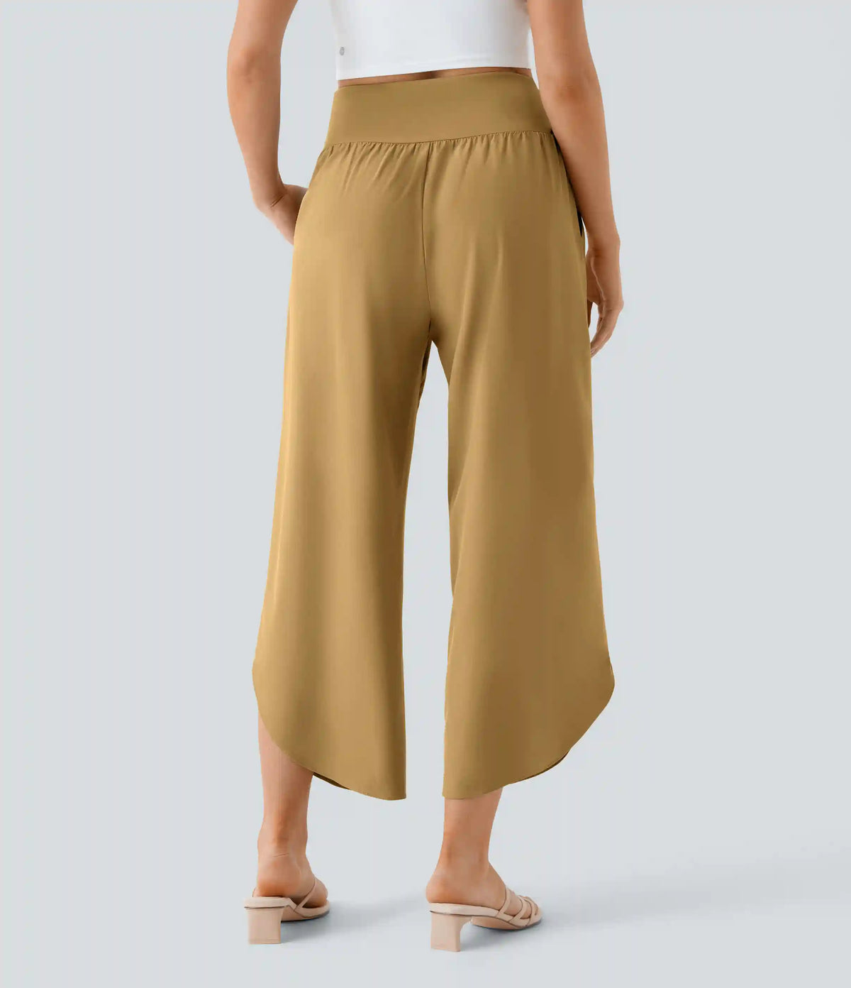 Breezeful™ High Waisted Crossover Quick Dry Resort Pants with Pockets