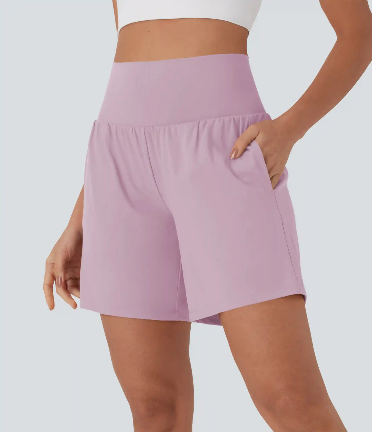 SoftlyZero™ Airy Super High Waisted 2-in-1 InstantCool Yoga Shorts 7" with Pockets