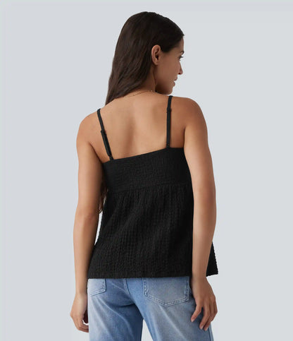 Built-in Bra V Neck Tank Top