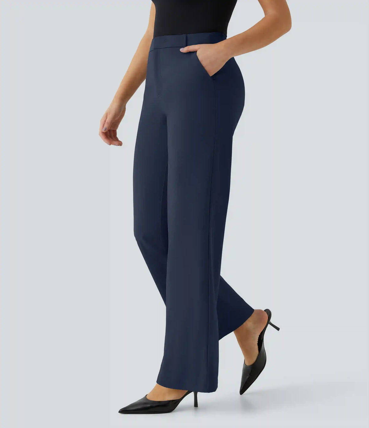 Halara Flex™ Mid Rise Pocket Straight Leg Work Pants