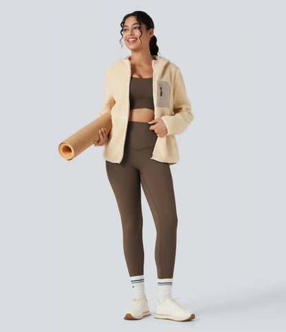 Halara Ultrasculpt™ Heat High Waisted Tummy Control Fleece Yoga Leggings with Pockets